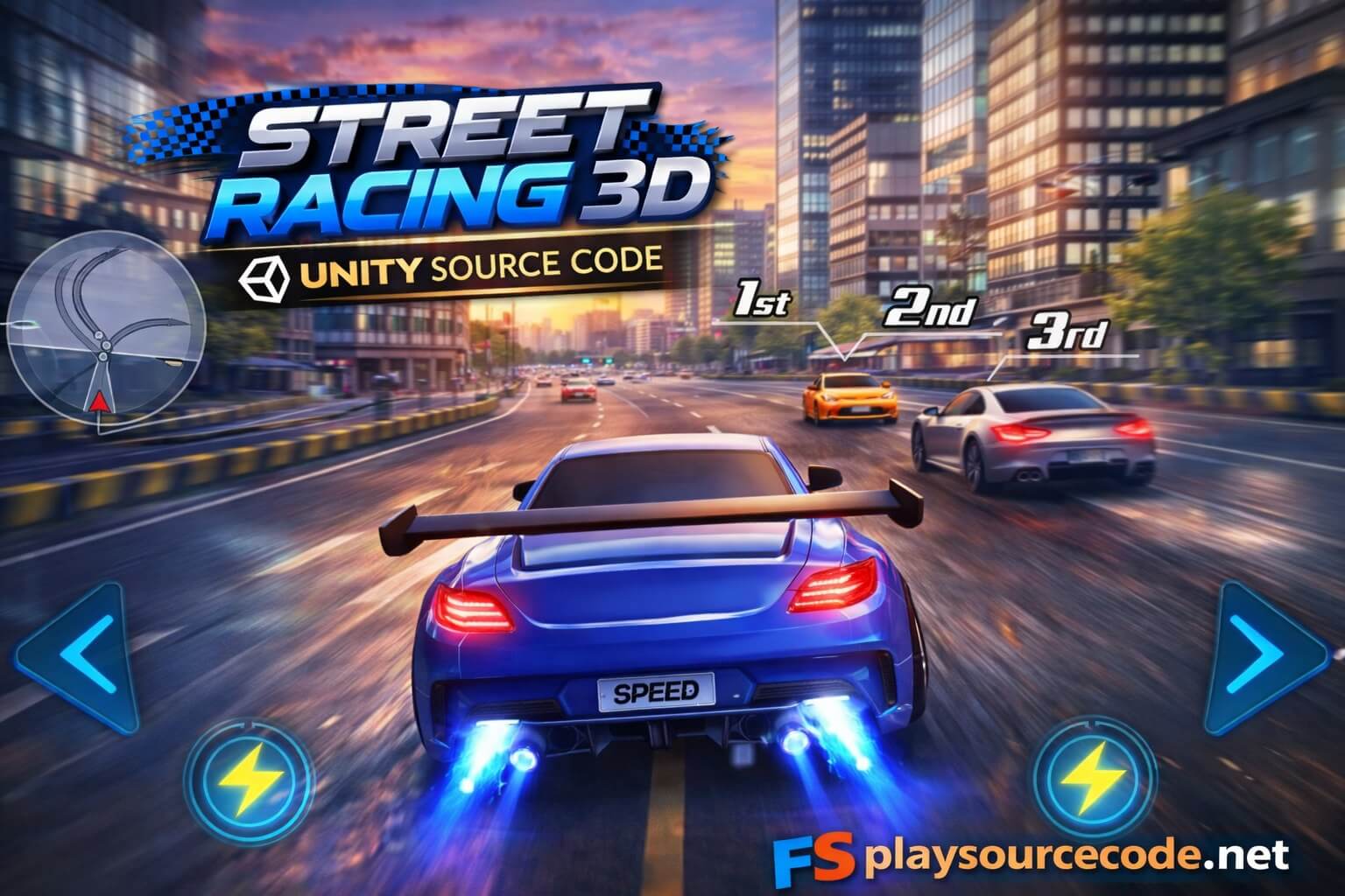street racing unity game drifting car gameplay with high speed action