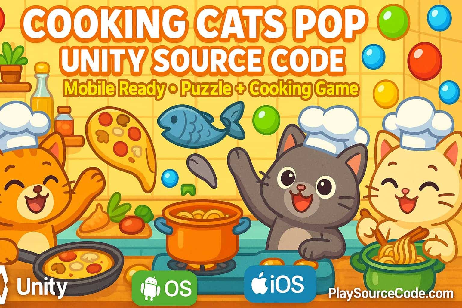 bubble shooter cat game unity gameplay