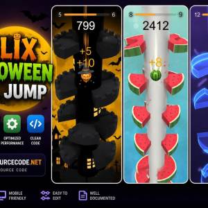Helix Halloween Ball Jump Unity Source code