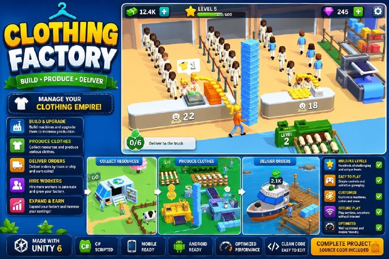 Fashion Factory Unity Source Code