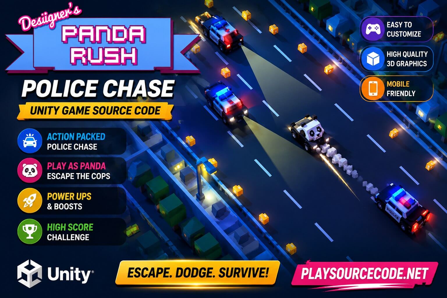 Desiigner's Panda Rush Unity Game