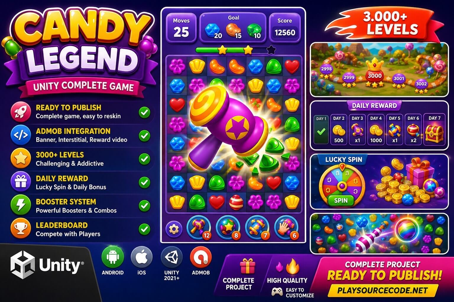 Candy Legend - Unity Complete Game