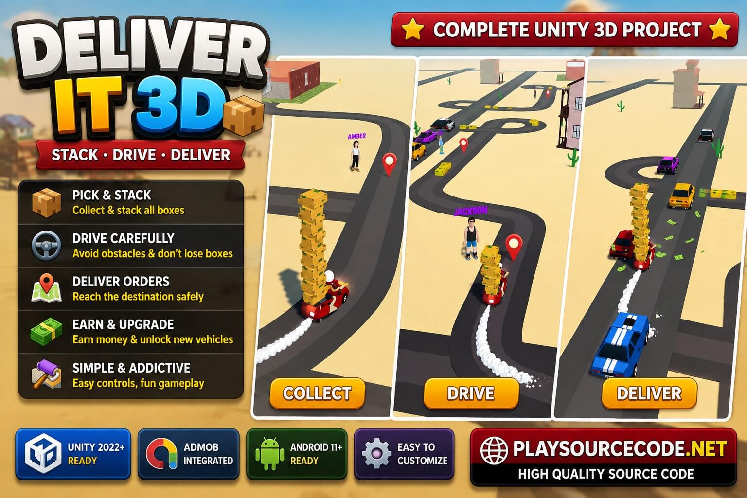 Deliver It 3D Game Unity 3D Source Code Deliver It 3D Game Unity 3D Source Code