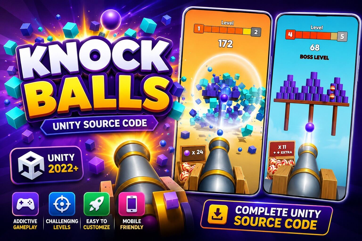 KNOCK BALLS Unity Source Code KNOCK BALLS Unity Source Code