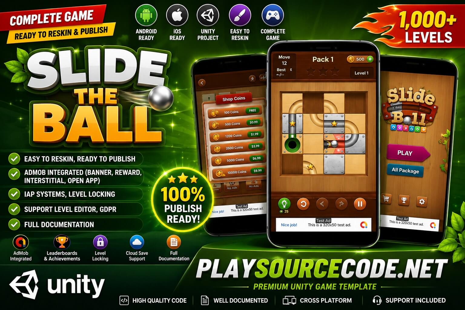 Slide The Ball - Unity Template Project | PlaySourceCode.net Slide The Ball - Unity Template Project