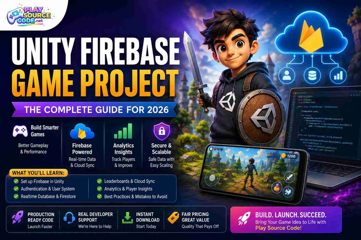 unity firebase game project