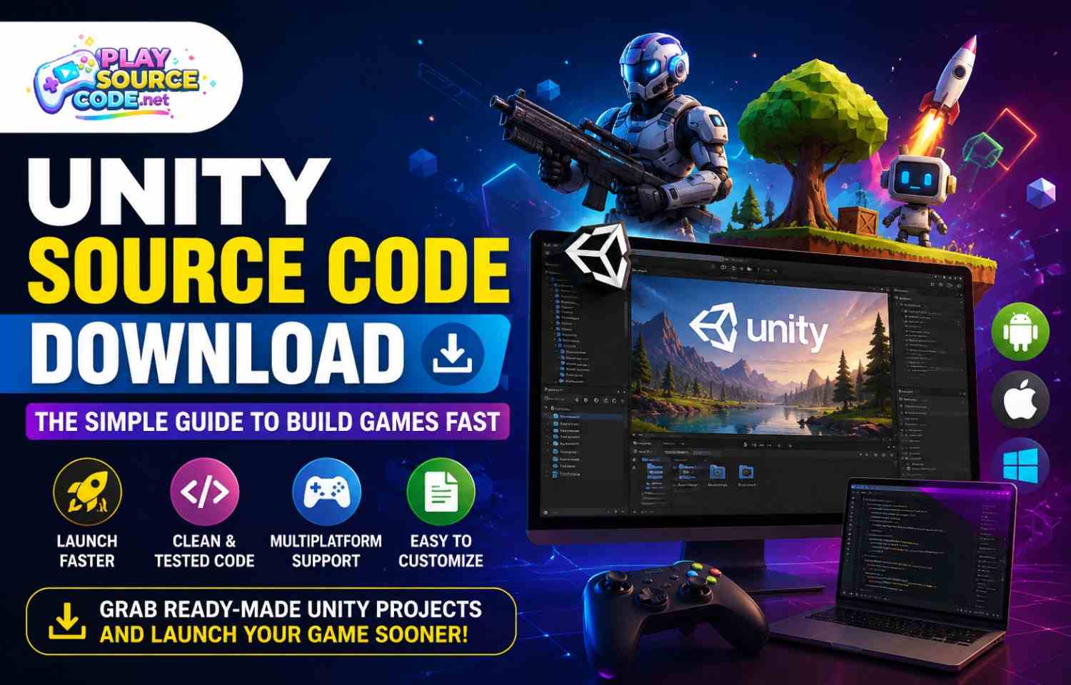 Unity Source Code Download: The Simple Guide To Build Games Fast | PlaySourceCode.net Unity Source Code Download