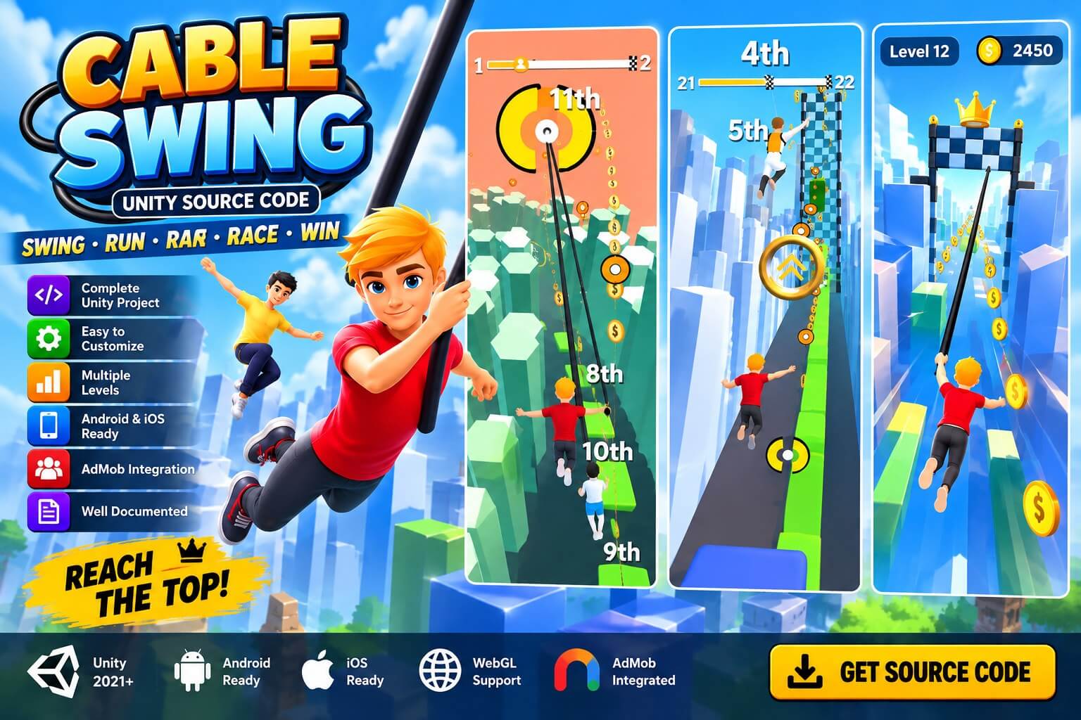 Cable Swing Unity Source Code | PlaySourceCode.net Cable Swing Unity Source Code