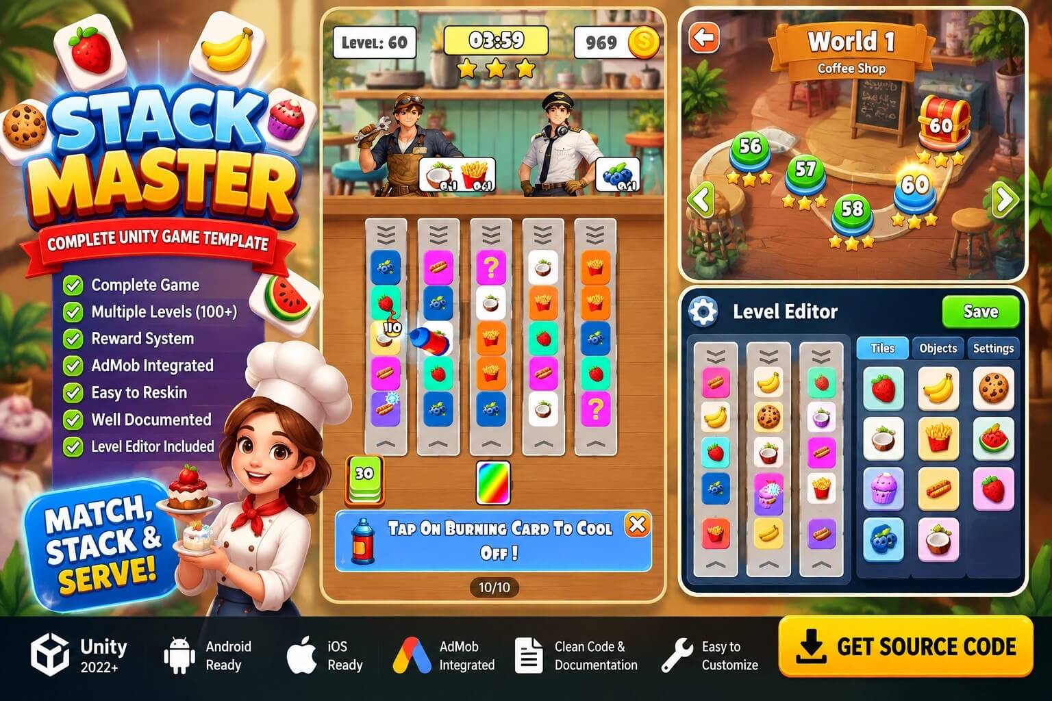 Stack Master - Complete Mobile Game Template | PlaySourceCode.net Stack Master - Complete Mobile Game Template