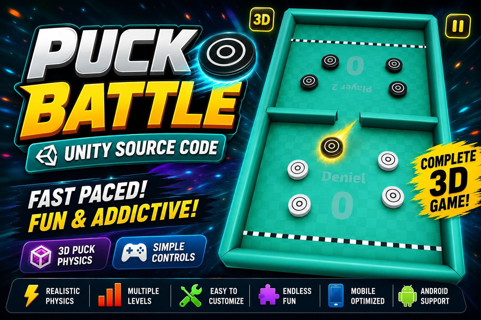 Strike Arena | Puck Battle Unity Source Code | PlaySourceCode.net Strike Arena | Puck Battle Unity Source Code
