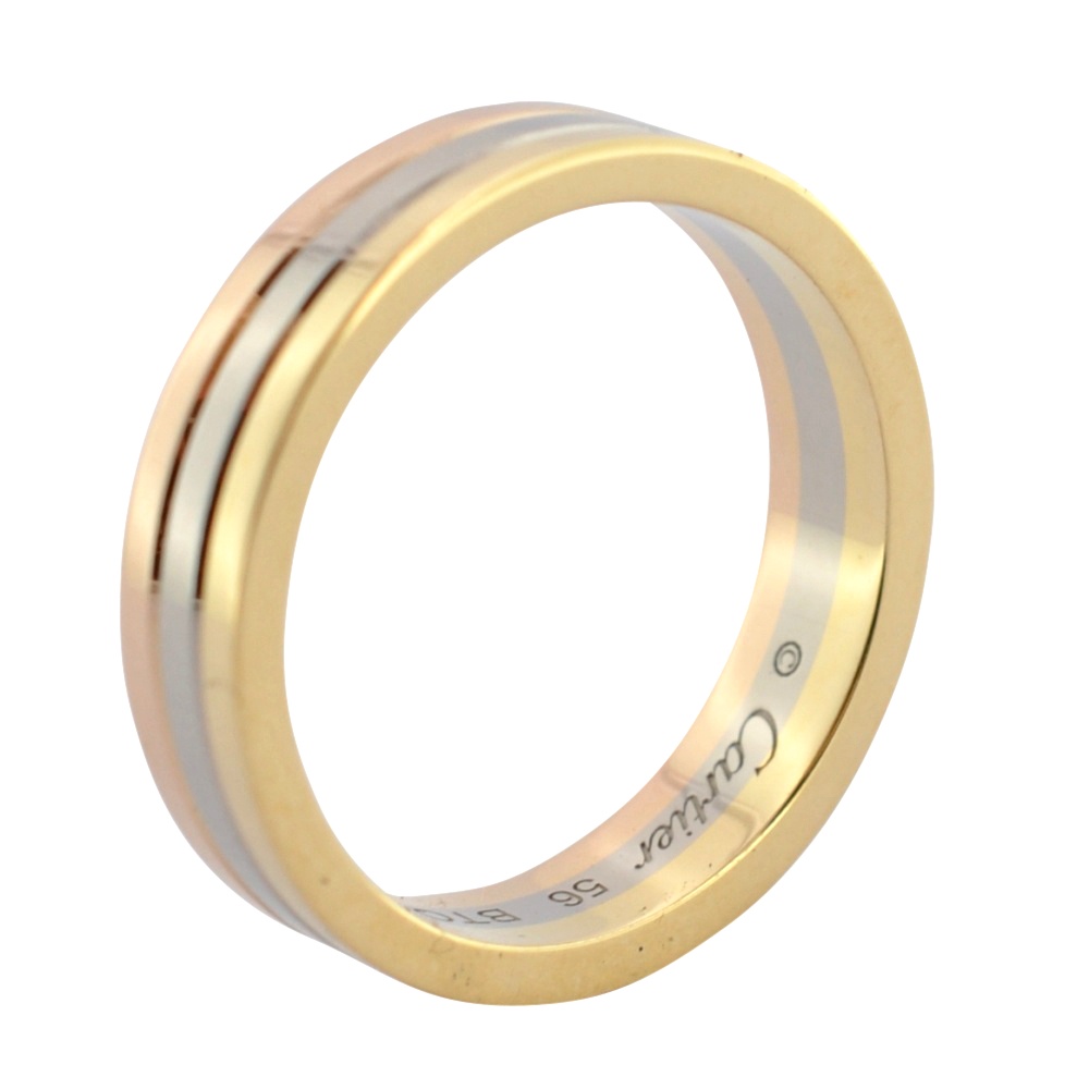 Cartier trinity three colour 18ct gold wedding ring