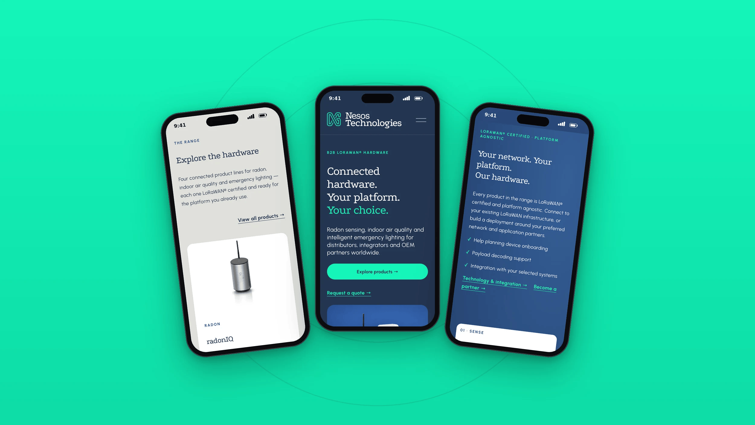 Nesos Technologies website on laptop and mobile — by Paul Le Breton