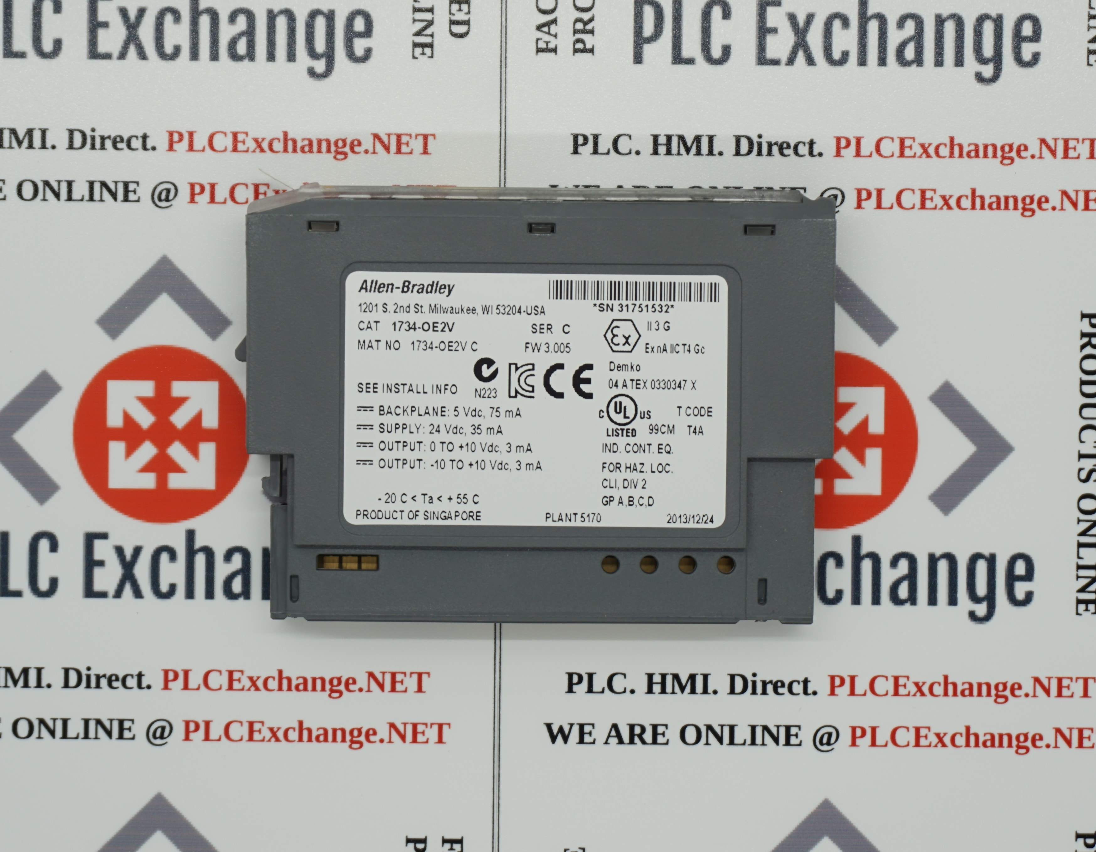 thumbnail image 2 of Allen-Bradley 1734-OE2V /C POINT I/O 2-Point Analog Output Module – New Sealed 2022 Stock 2 of 3