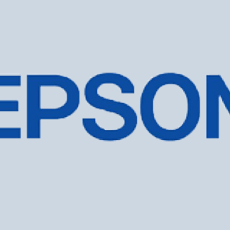 Epson Logo on Blue Background