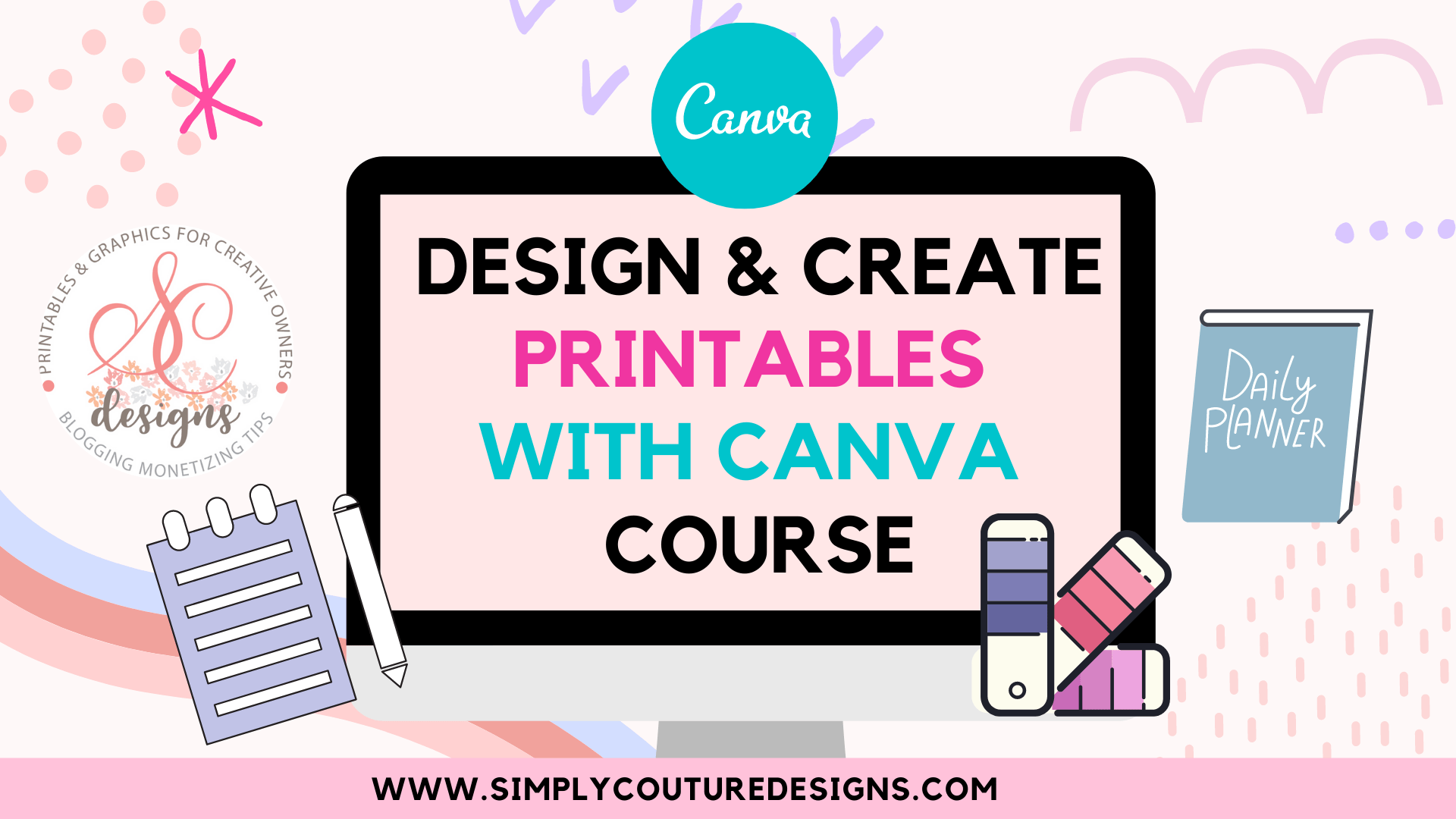 Design and create printables with canva course – plr at simply couture  designs