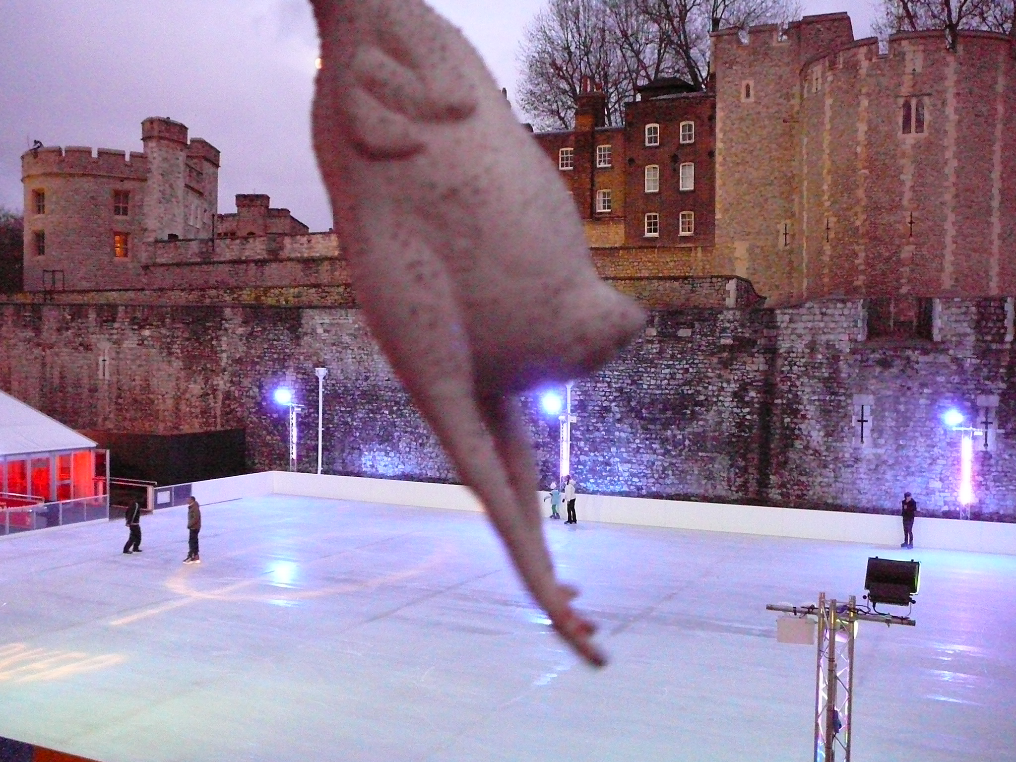 Ice skating at the Tower of London
