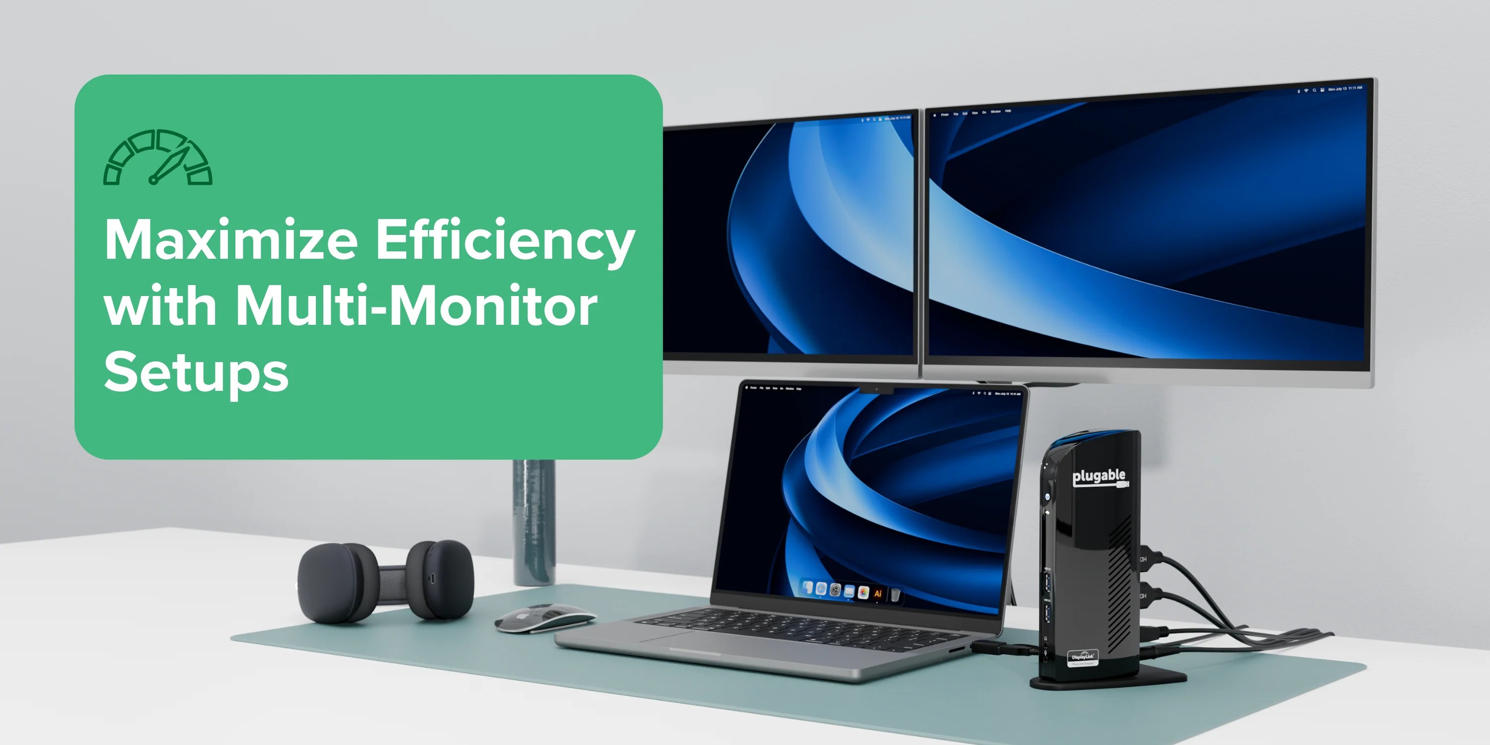 Maximize Efficiency With Multi Monitor Setups Plugable Technologies