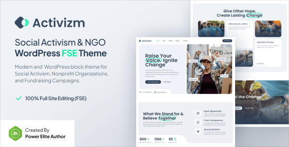 Social Activism & NGO WordPress Theme