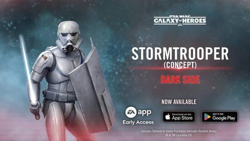 Stormtrooper with a sword (concept) in Galaxy of Heroes / EA