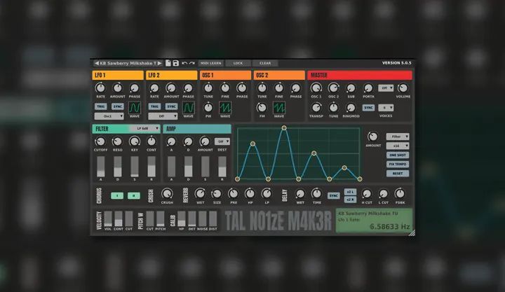 Tal Noisemaker Synthesizer Plugin - Mountain Patterns - Perfect 4K Collection