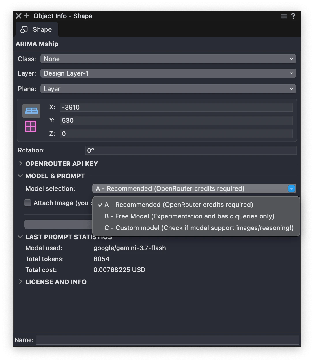 ARIMA for Vectorworks 2026.1