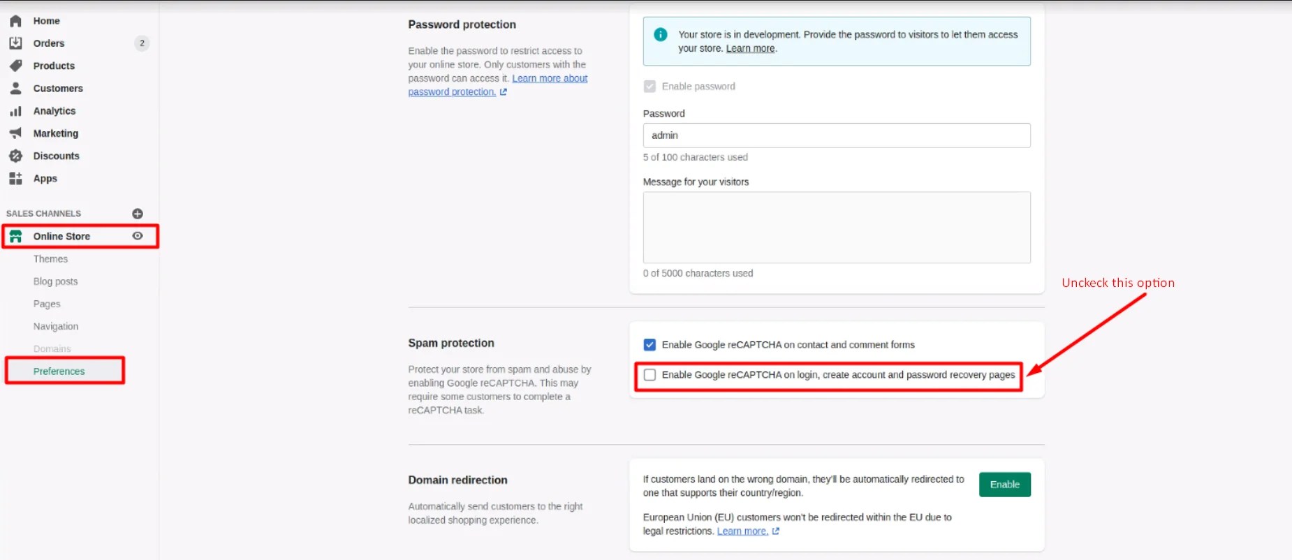 Shopify two factor authentication (2fa) app