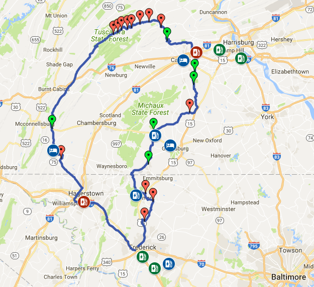 Detailed route map