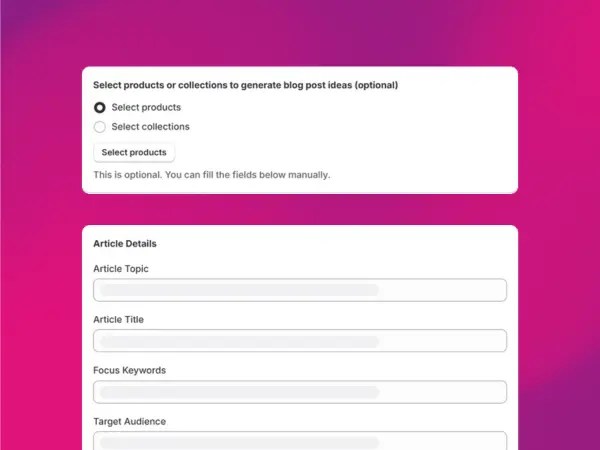 Plug In AI bulk generating meta titles and descriptions across all products