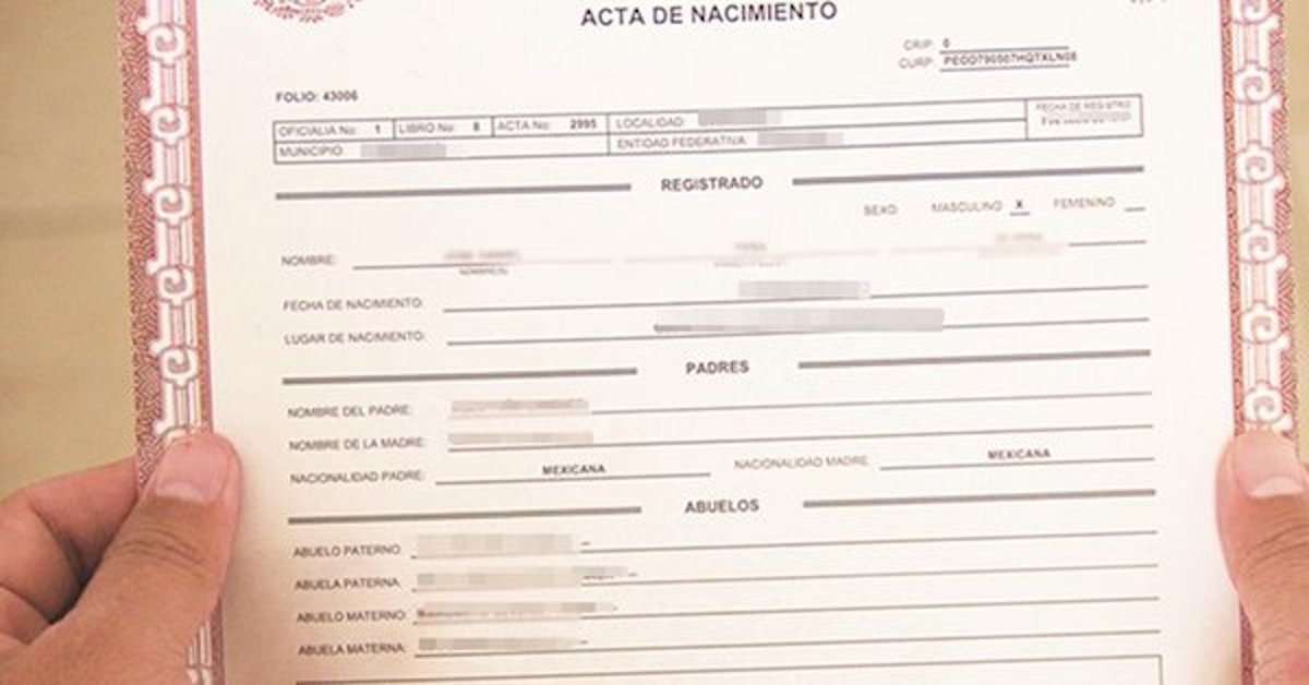 actas de nacimiento, registro civil, apellido paterno, apellidos, apellido materno, nombres