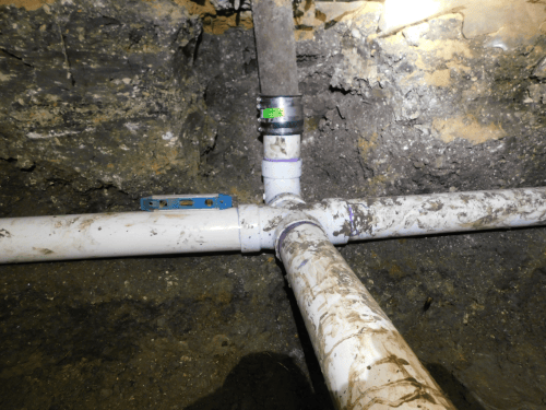 Replace cast iron sewer pipe