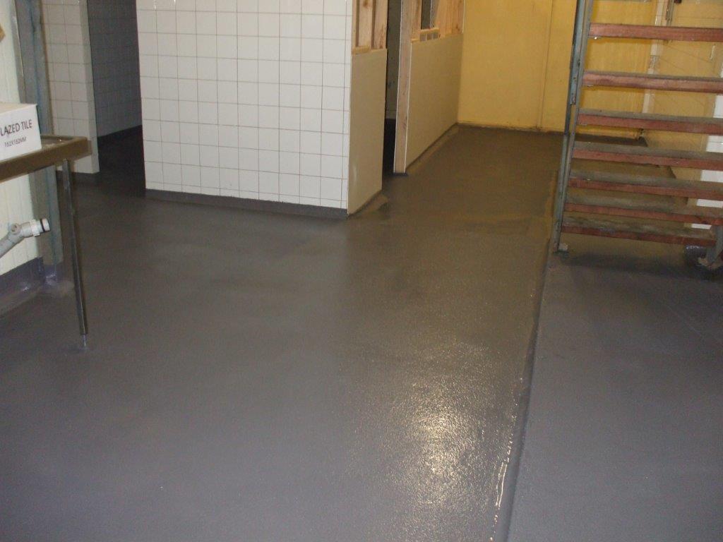 Commercial epoxy kitchen floor