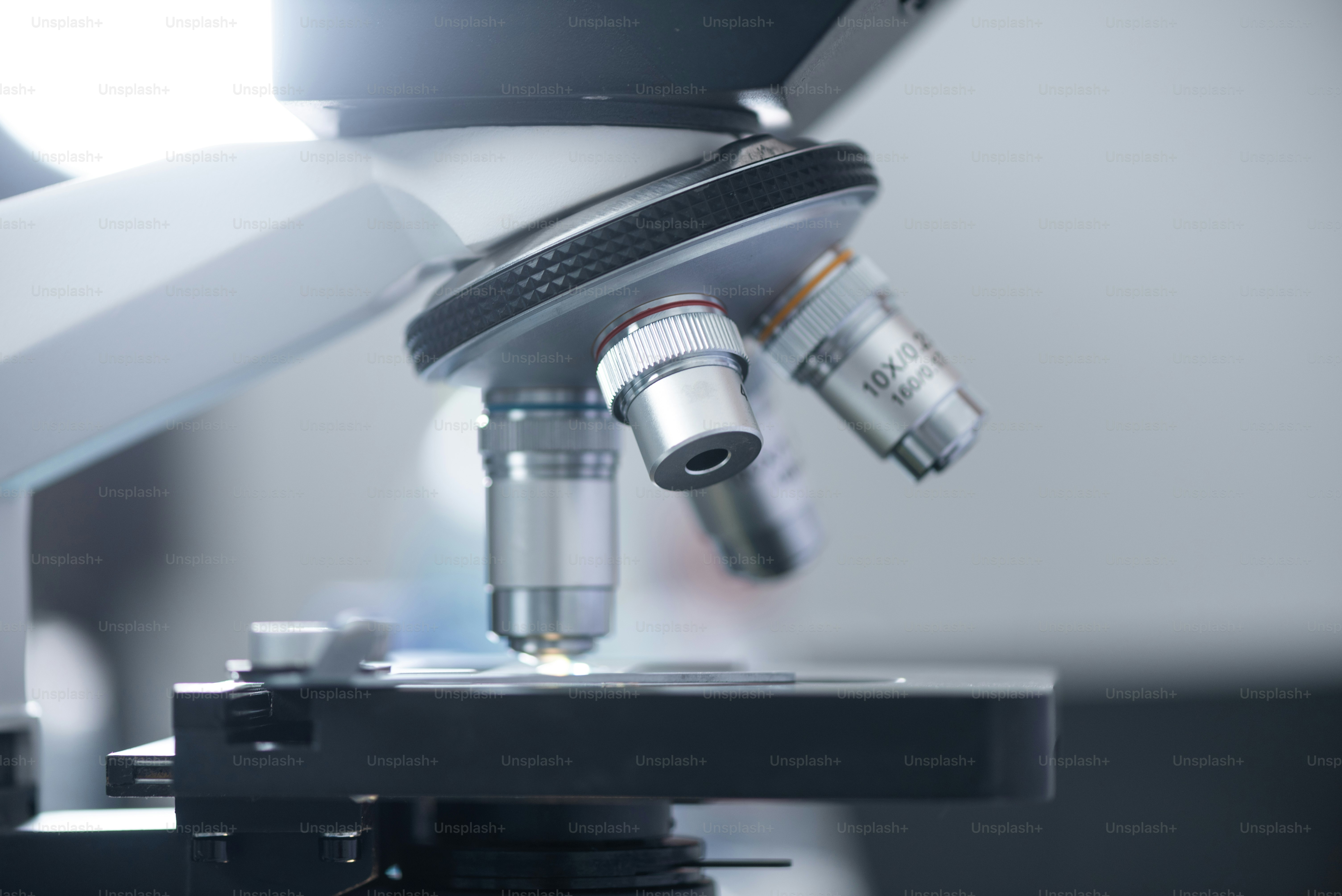 Primer Plano De La Lente Del Microscopio Microscopio De Las - Gorgeous Abstract Background - HD