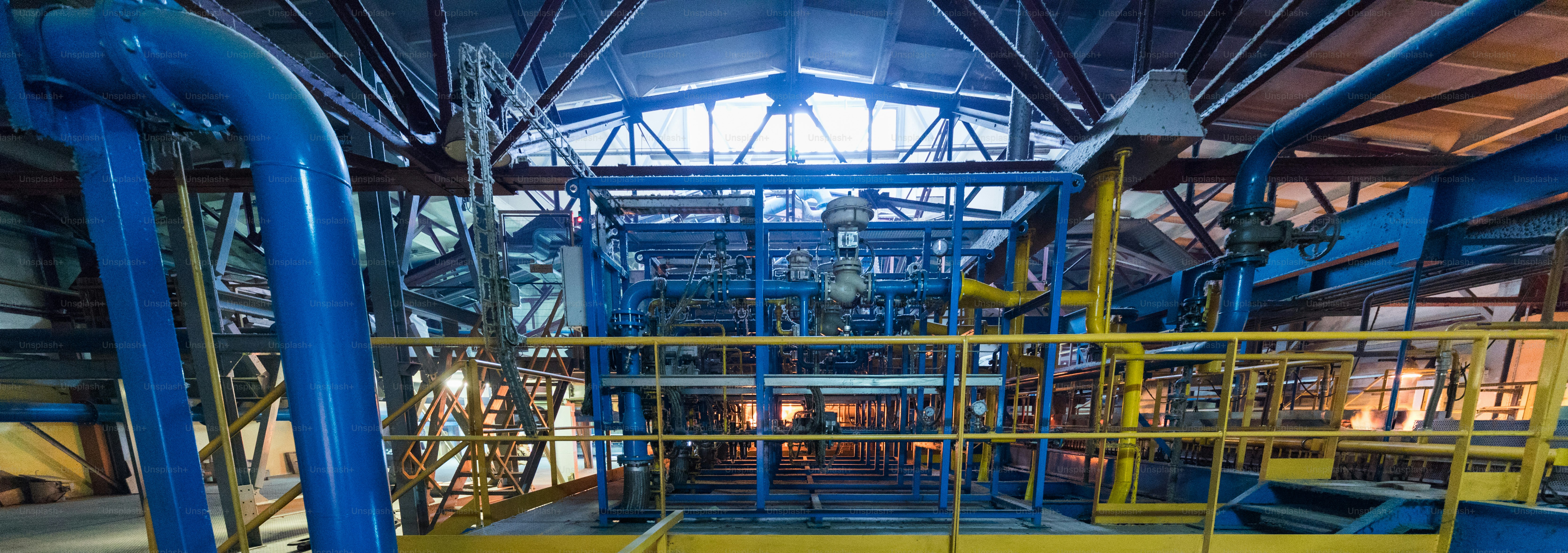 Modern Operational Plant Equipment Assembly Line Producing Fiberglass