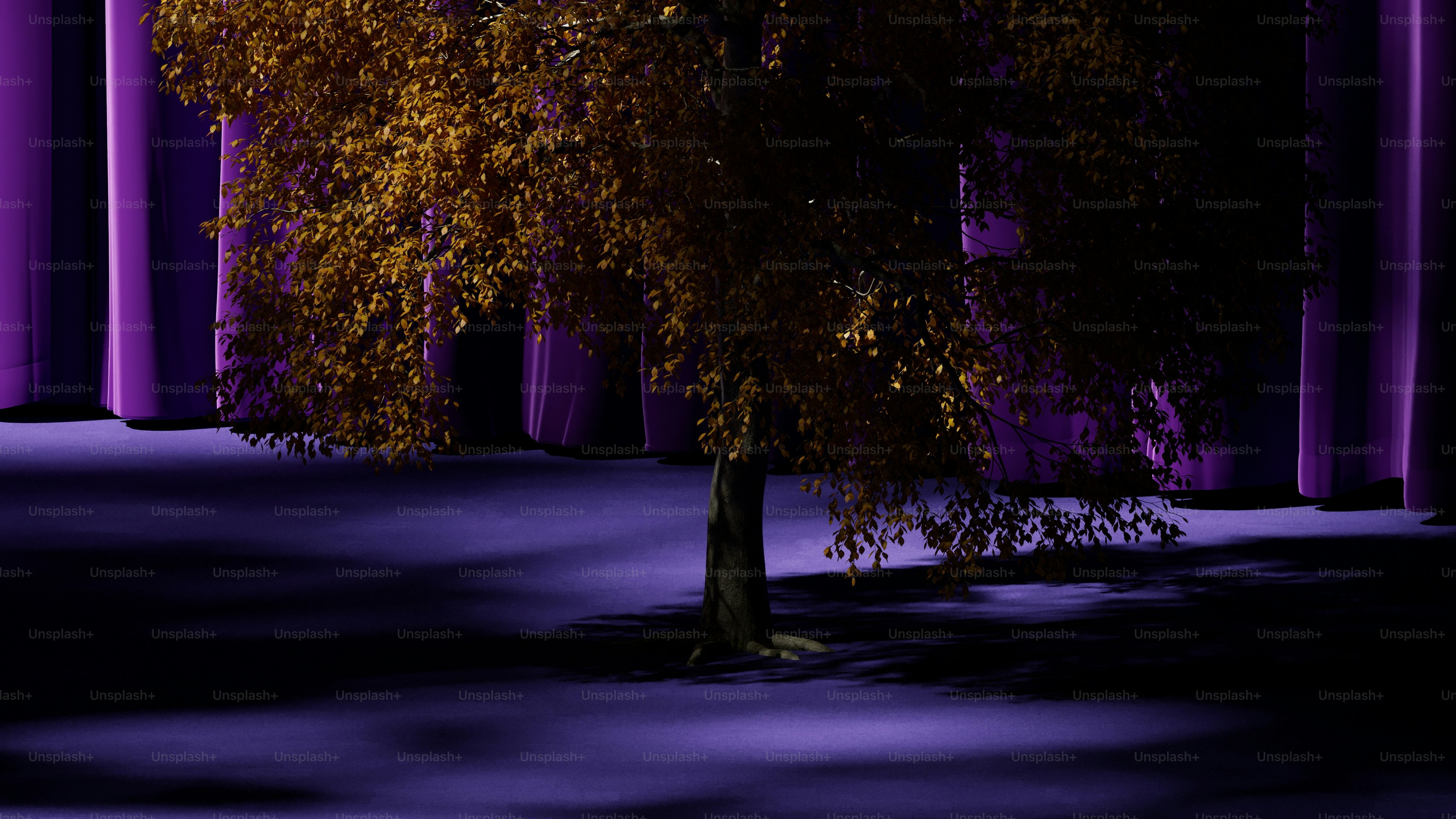 Enchant Your Space with Stunning Purple LED Trees | Magic of Leds