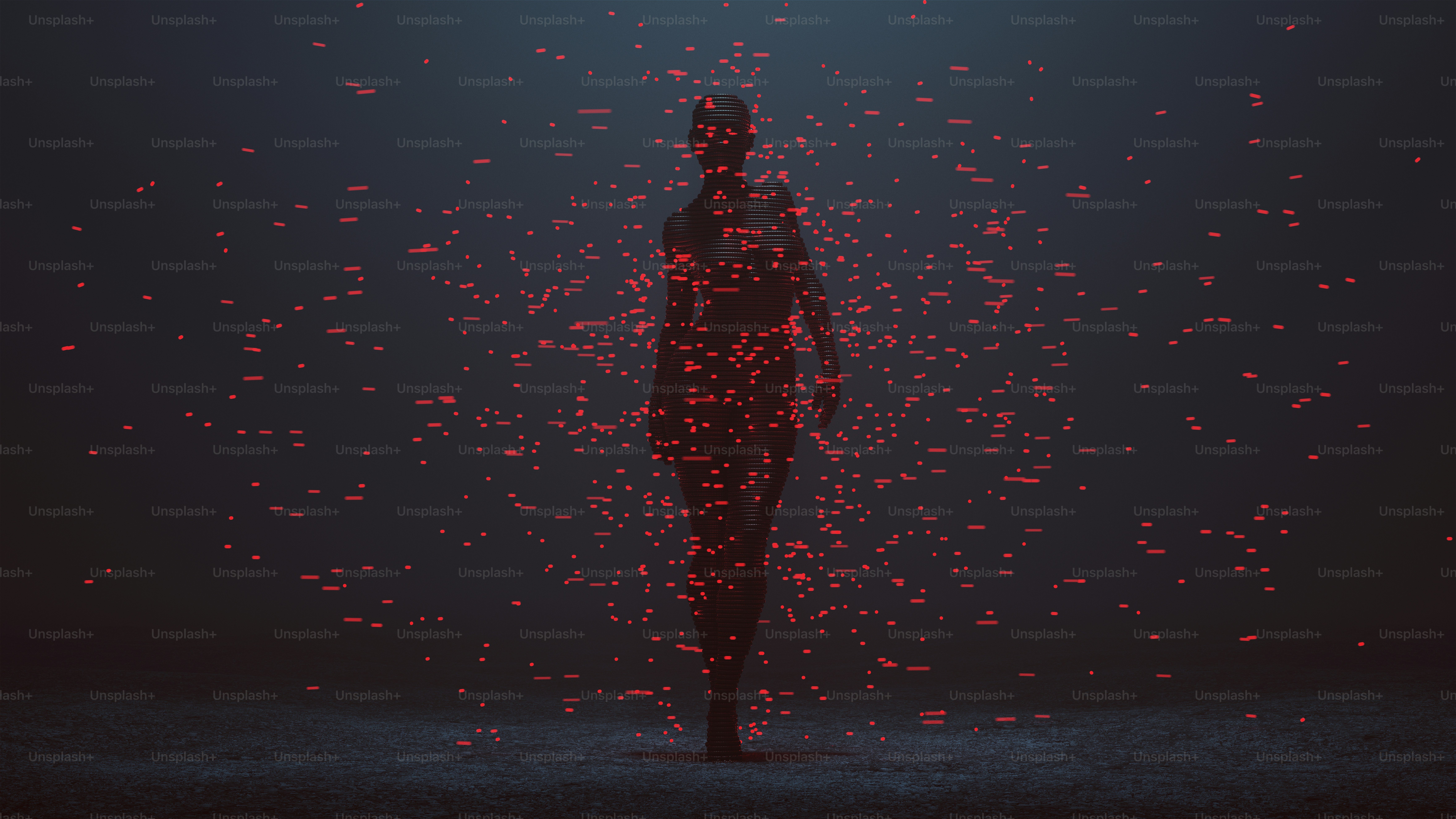 Advanced Shape Shifting Alien Being Formed From Small Black Spheres