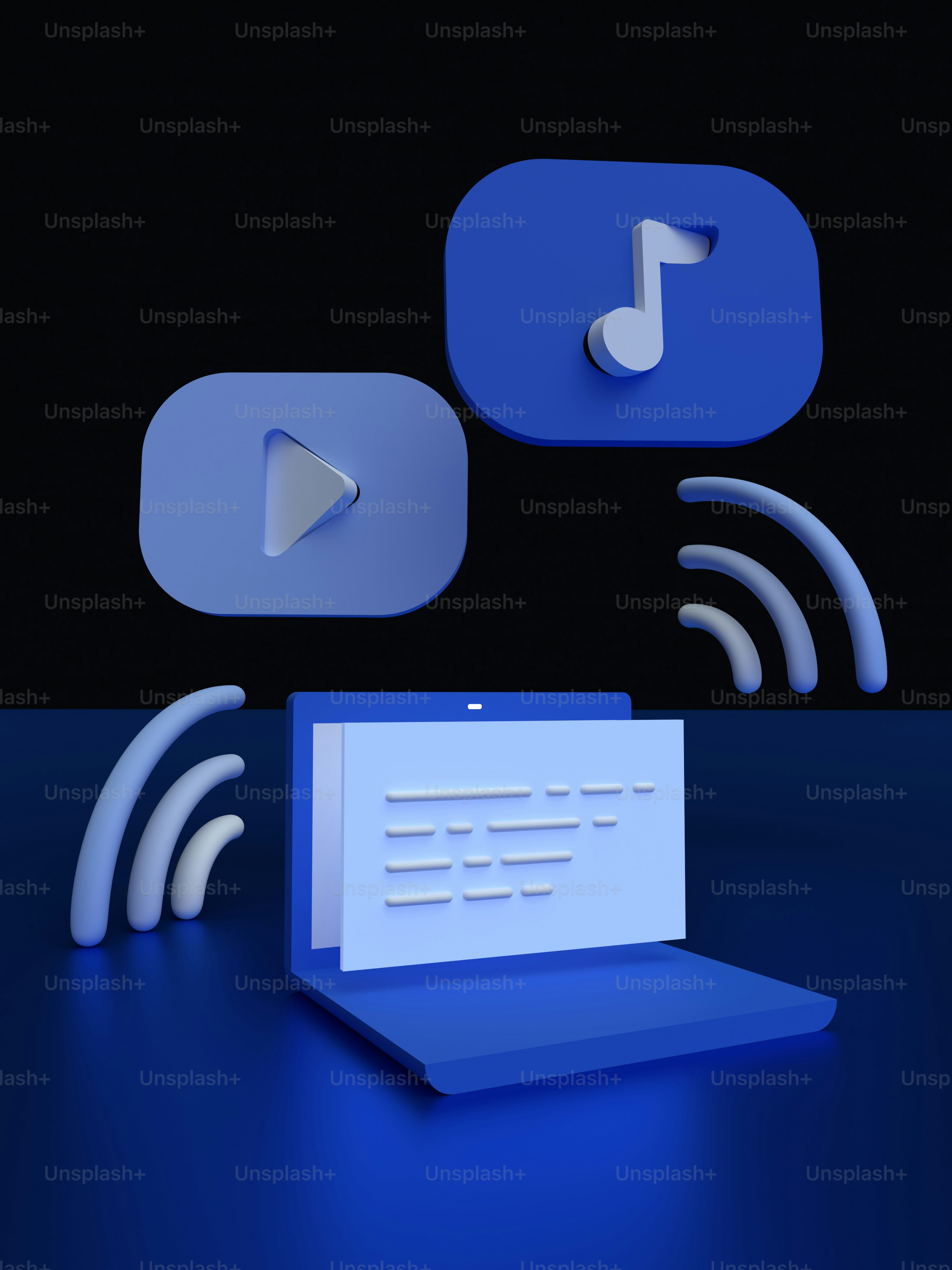 Un ordinateur portable posé sur une table photo