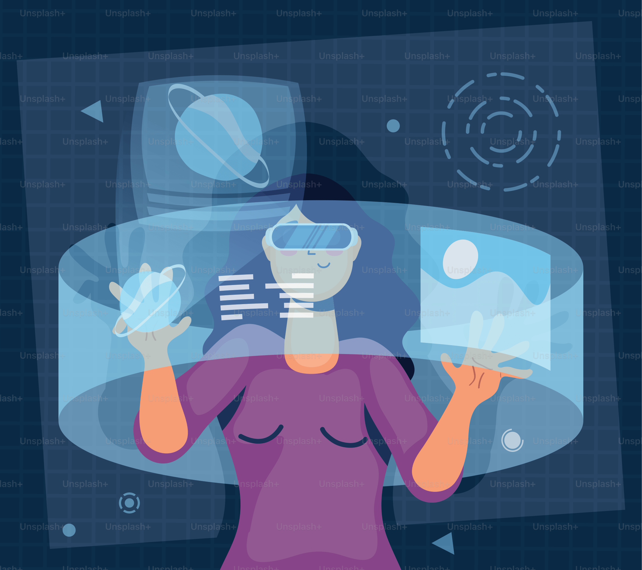 Augmented Reality Design With Technology Vector Image - 4K Nature Designs for Desktop