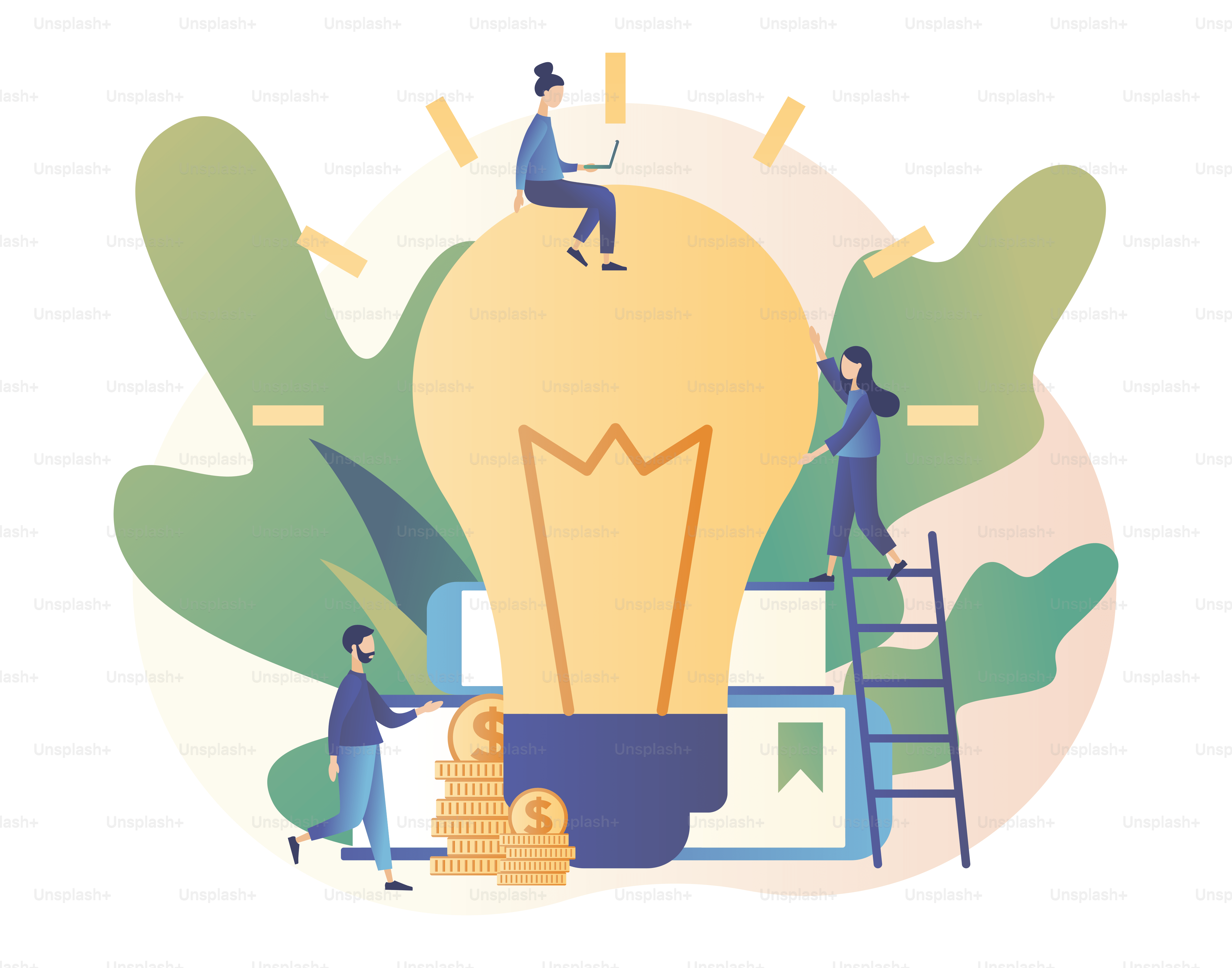 Creative Business Idea Content Development Brainstorming Concept - Best Light Patterns in Full HD