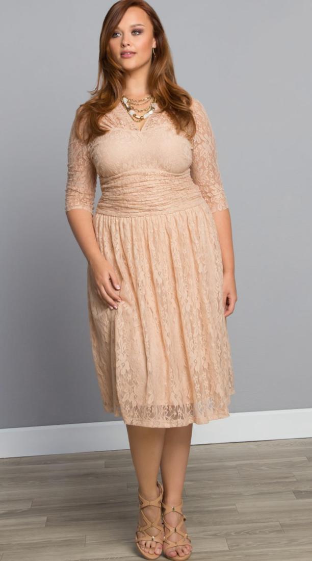 Plus Size Lace Cocktail Dress Pluslook Eu Collection
