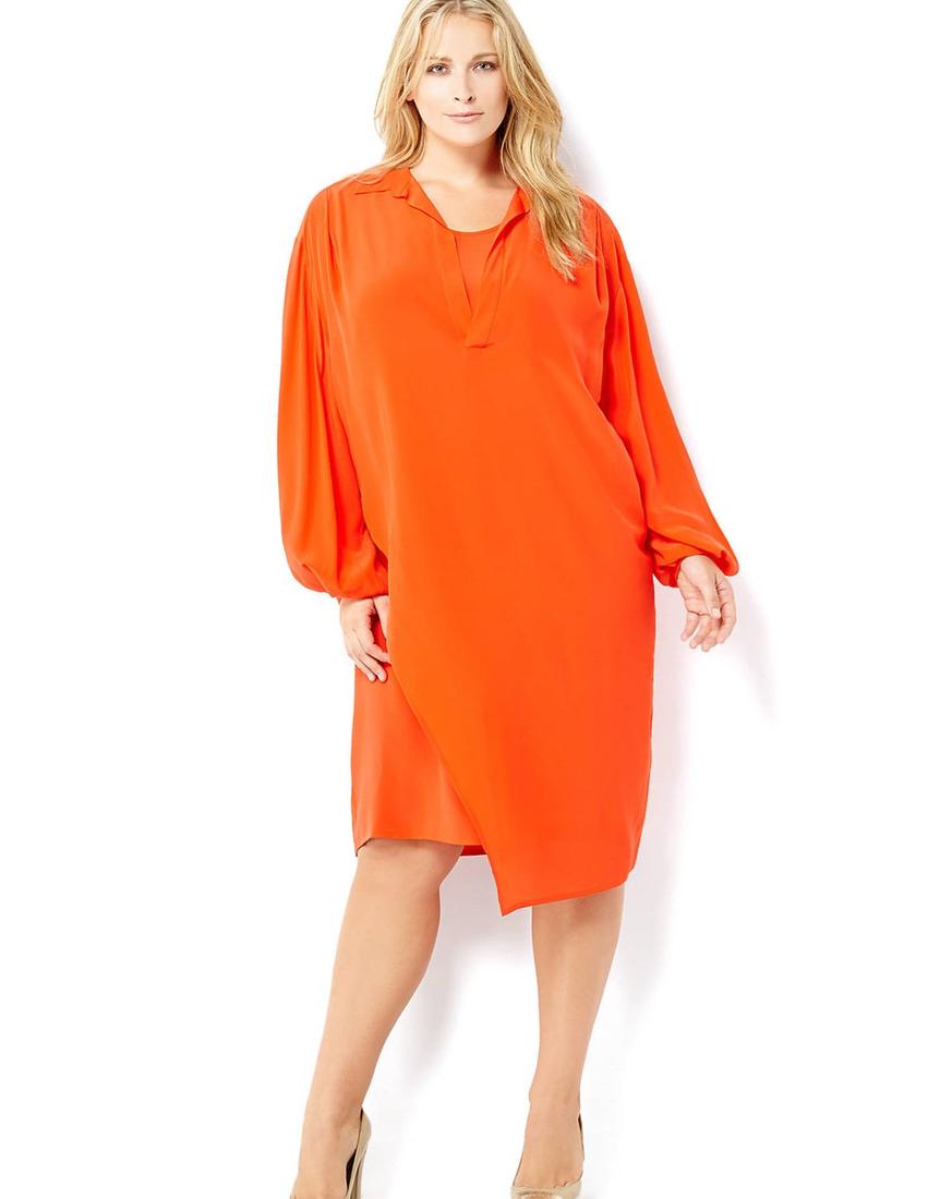 Plus size orange dresses