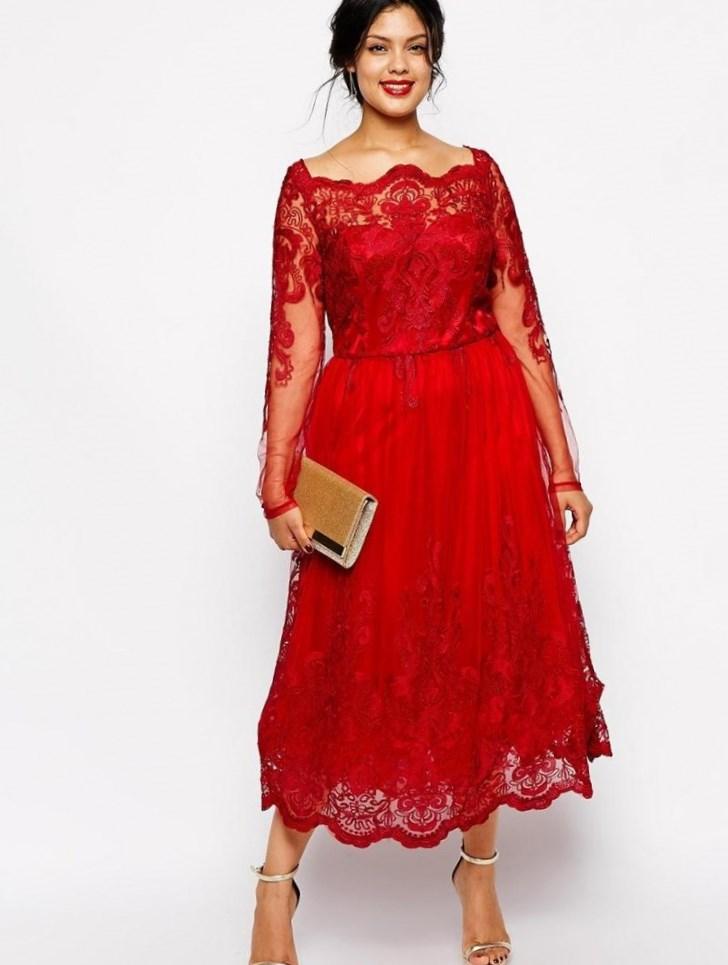 Red Party Dresses Plus Size Pluslook Eu Collection