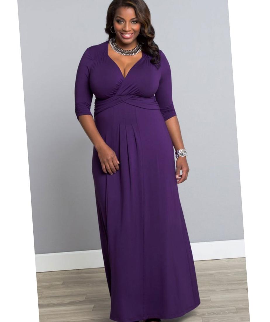 purple maxi dress plus size - pluslookeu collection on lilac maxi dress plus size