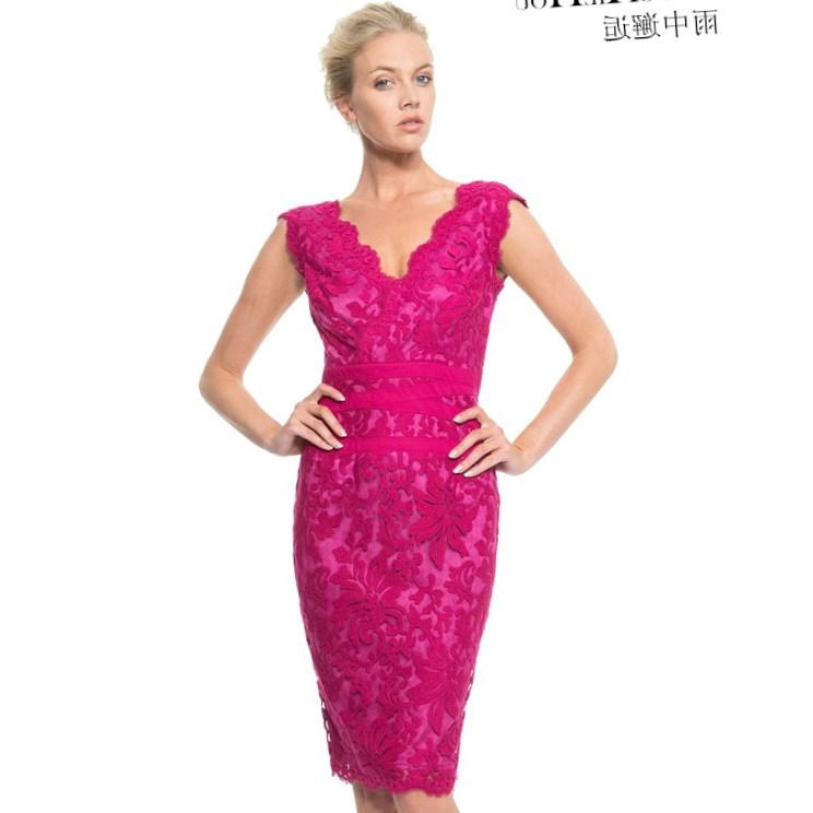 Plus size hot pink dress