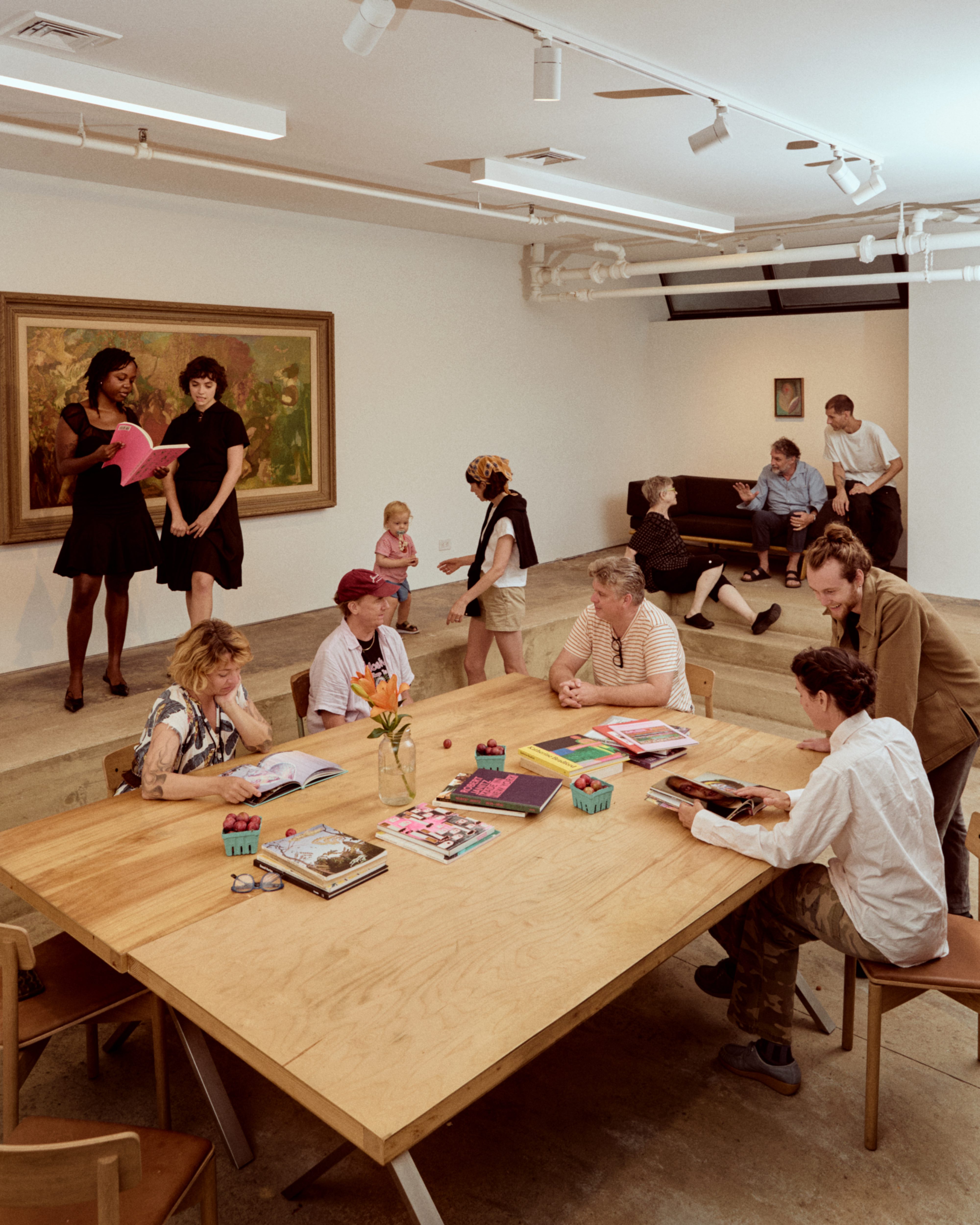 CANADA staff and artists acting casual in the basement