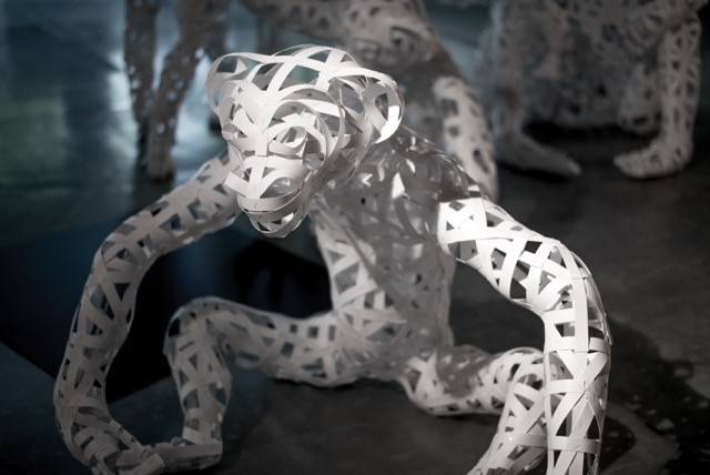 un singe pour l'installation Jungle Battle, dans le cadre de l'expo PLAY! aux Docks, été 2016