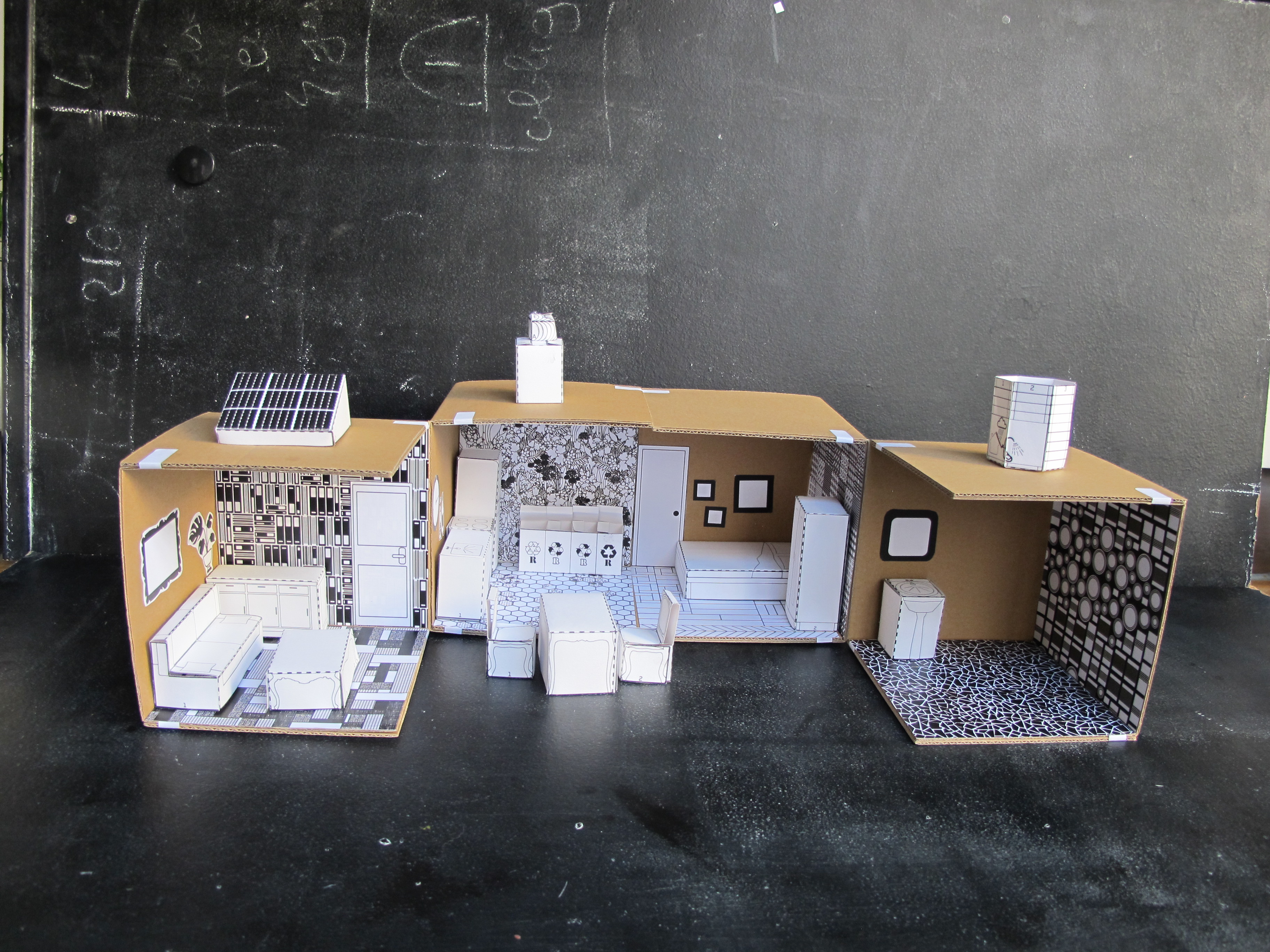 La maison écologique en noir&blanc