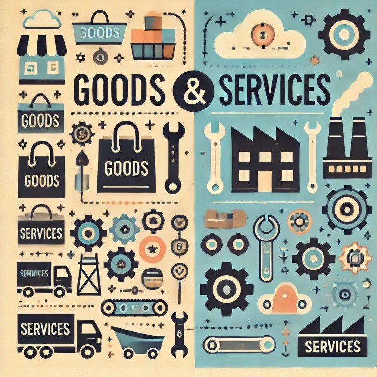 Similarities and difference between goods and services
