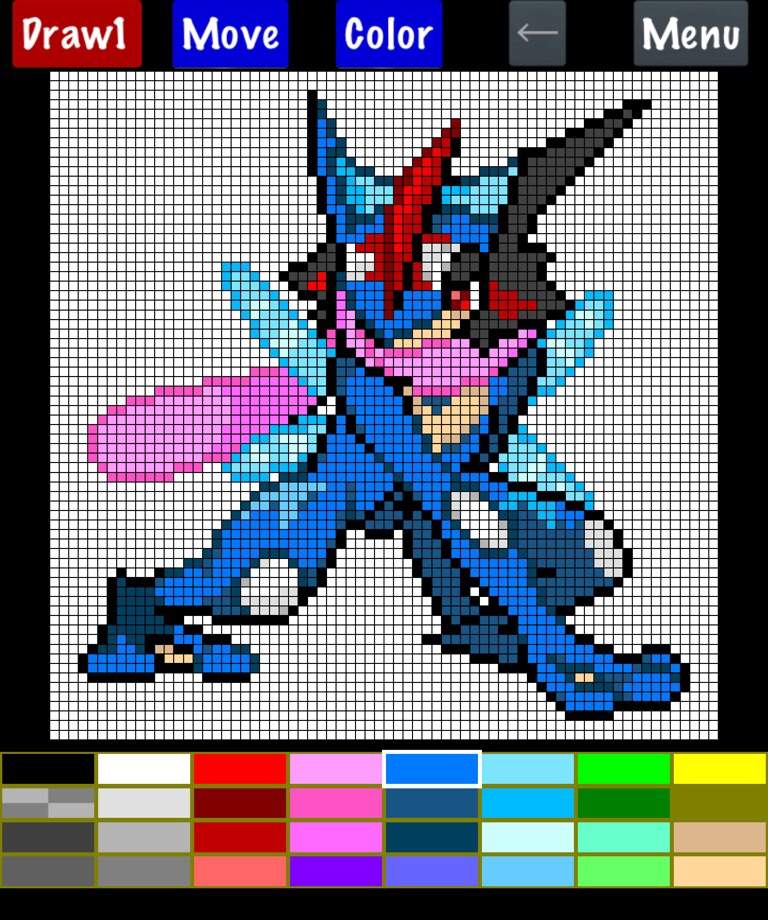 pic Greninja Ash Pixel Art amino apps