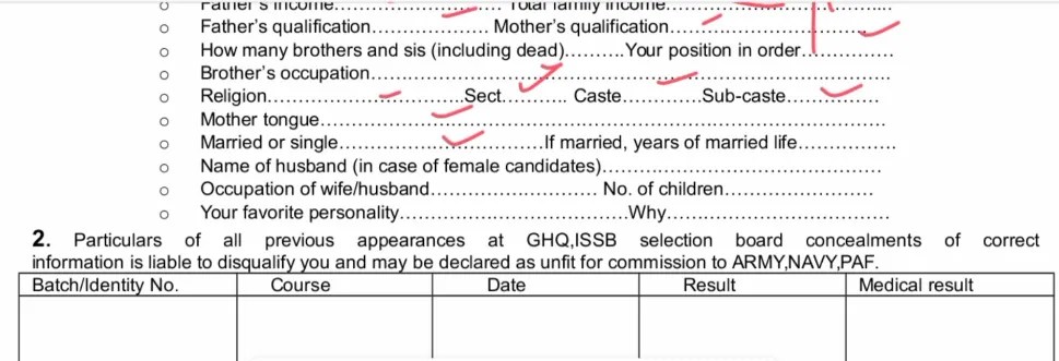 PMA Bio Data Form