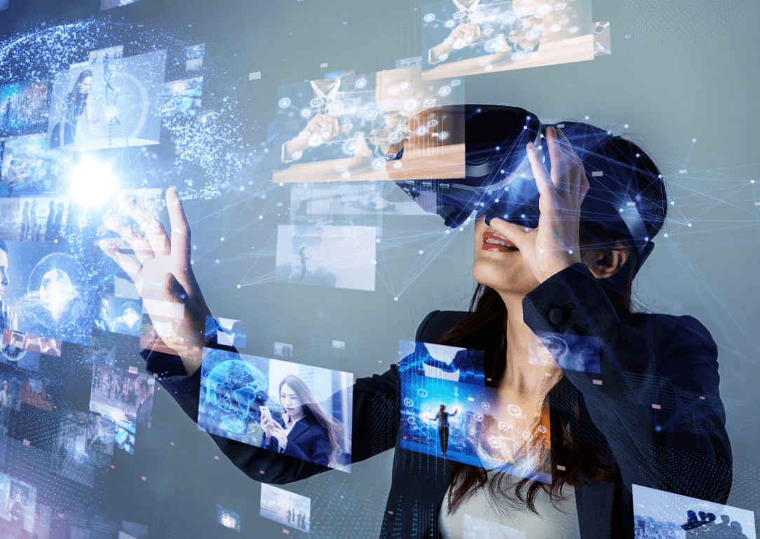 Picture of a woman in a project management simulation